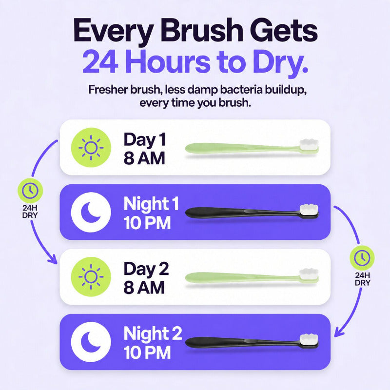 Nano Toothbrush Bundles for Day & Night | Gentle and Hygienic