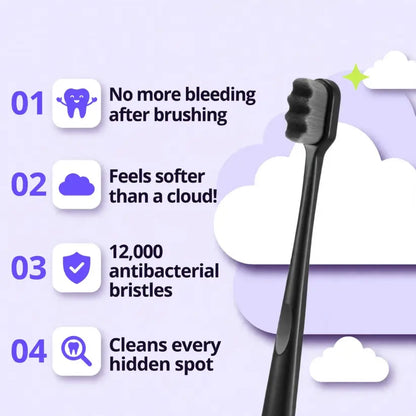 ORALOO Nano Toothbrush | Soft on Gums | Scrubs off Plaque