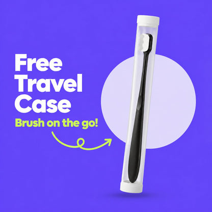 Soft Nano Toothbrush & Travel Case | Gently Cleans Teeth