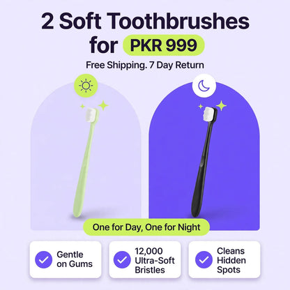 Nano Toothbrush Bundles for Day & Night | Gentle and Hygienic